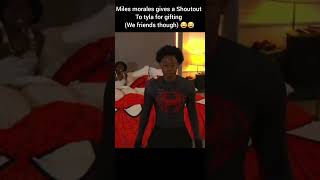 Miles morales gives a Shoutout To tyla for infront of kai 😂😂 kaicenatstream milesmorales shorts [upl. by Iden]