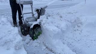 ALL NEW EGO 2 Stage Snow blower SNT2405 56v in 31inches wet heavy snow The Ultimate test [upl. by Arualana]