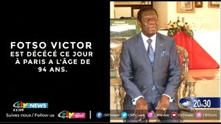 CRTV  JOURNAL DE 20H30  Le Patriarche Victor FOTSO NEST PLUS  Vendredi 20 Mars 2020 [upl. by Ayo]