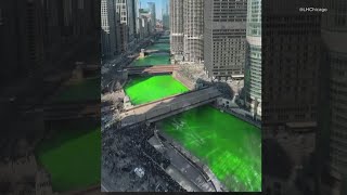 Chicago dyes river green for St Patricks Day [upl. by Leila2]