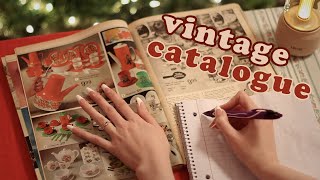 ASMR Vintage Catalogue Flip Through  page turning and crinkle notebook whisper [upl. by Allisurd745]