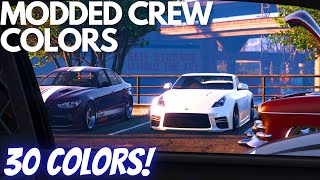 TOP 30 Modded Crew Colors In GTA Online 🔥💨 [upl. by Odnuges]