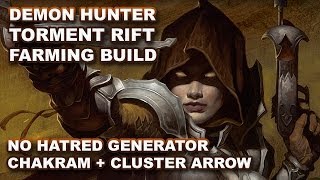 Diablo 3 RoS No Hatred Generator Demon Hunter Build UPDATED Torment Farming [upl. by Allenaj2]