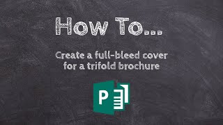 How to create a full bleed cover for a trifold brochure [upl. by Neehcas]