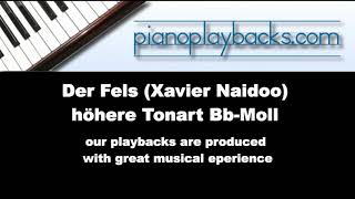 Der Fels Xavier Naidoo Allein mit Flügel Playback Instrumental Demo BbMoll [upl. by Kylynn]