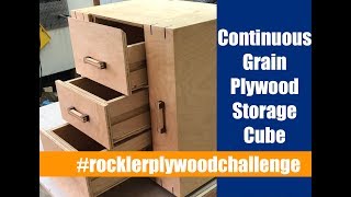 Continuous Grain Plywood Storage Cube  Rockler Plywood Challenge [upl. by Nywloc]