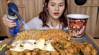 ASMR MIE GHOST PEPPER LEVEL 1000000 ft SAMYANG NUCLEAR  Chicken Salted egg mozzarella [upl. by Rogovy]