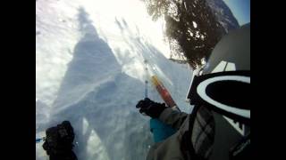 Skier falls down mountain  March 2011 [upl. by Ydnar]