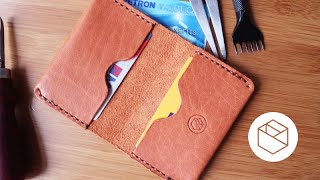 Making a Simple Leather Bifold Wallet [upl. by Raab]