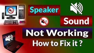 Speaker Sound Problem Solve on PC PC No Sound Problem Fix safiahmedstudio [upl. by Akcirred675]