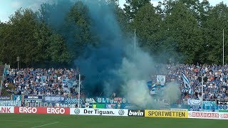 23 KSV Baunatal  VfL Bochum 10082019 Pyrointro der Bochumer im DFB Pokal [upl. by Icnarf]