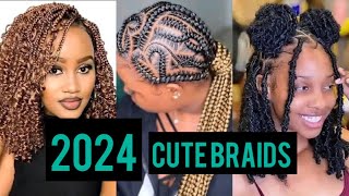 Cute Ghana Weaving Hairstyles  New Braids Hairstyles Pictures  African Braids Hairstyles 2024 [upl. by Groh475]