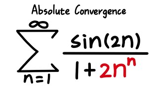 checking for absolute convergence series of sin2n12n calculus 2 tutorial [upl. by Sibeal]