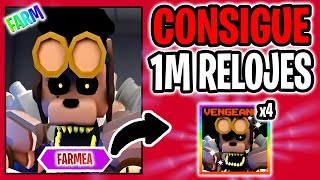 CONSIGUE 1 MILLON DE RELOJES POR SEMANA  FARMEAR ENDLESS EN LA NUBE  FIVE NIGHTS TD  ROBLOX [upl. by Airdnax]