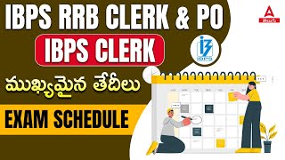 IBPS RRB Clerk PO and IBPS Clerk 2024 Exam Date  Adda247 Telugu [upl. by Heisel379]