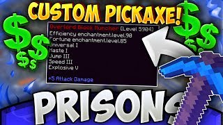 CREATING THE CRAZIEST CUSTOMIZED PICKAXE ON THE SERVER  OP Prisons 7 [upl. by Mir]