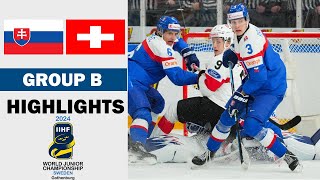 Slovakia vs Switzerland Full Highlights  Group B  2024 IIHF World Junior 12272023 [upl. by Thorman]