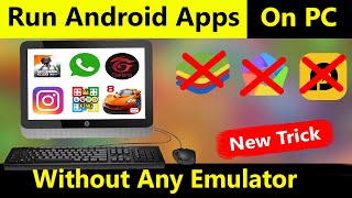 How to run android apps on your pc Without using any software [upl. by Nymrak702]