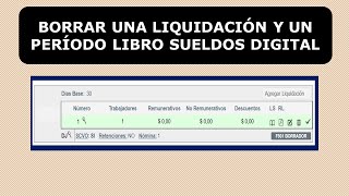 Borrar una liquidación y período libro sueldo digital afip [upl. by Margaux975]