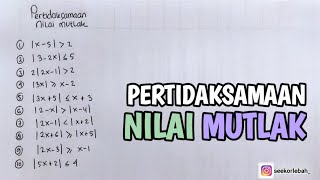 CARA MENJAWAB SOAL PERTIDAKSAMAAN NILAI MUTLAK‼️ [upl. by Deloria145]