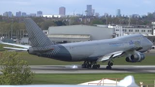 Beautiful Silk Way Boeing 747 Arrival and Departure at BHX [upl. by Mcquoid]