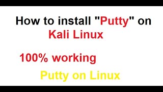 How to install Putty on Linux Operating System [upl. by Ainud]