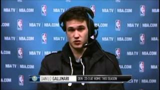 Danilo Gallinari interview on NBA TV [upl. by Zane]