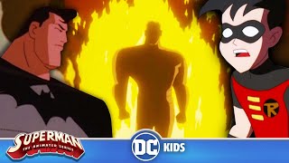 Superman The Animated Series  Superman Takes Batmans Identity  dckids [upl. by Onibag]