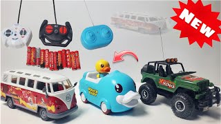 New RC UNBOXING VALOR FORCES KING118 RC CITY TRUCK BUSS130 RC CARTOON BABY DUCK40MHz [upl. by Boggers646]