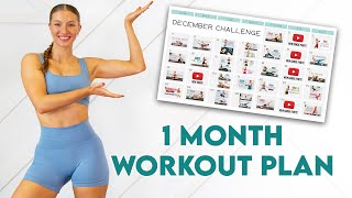 DECEMBER WORKOUT PLAN  1 Month Workout Challenge [upl. by Archaimbaud559]