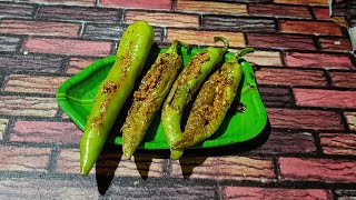 Bharwa Mirchi Recipe IndianrecipesYummyCooking💜💜💜😋👍 [upl. by Nollahs]