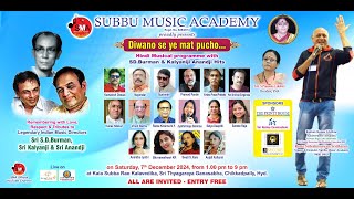 Subbu Music Academy  Diwano Se Ye Mat Pucho  Hindi Musical Program  LIVE [upl. by Ignazio923]