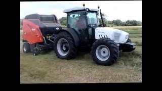 Tractor LAMBORGHINI con Equipos para conservación de forraje KUHN  SATURNIA COSTA RICA [upl. by Eelytsirk]