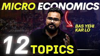 12 TOPICS 🔥 COMPLETE MICRO ECONOMICS Important Questions  CLASS 11 by GAURAV JAIN [upl. by Chastity]