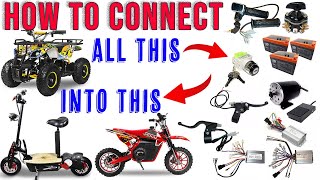 Electric Scooter ATV Dirt Bike  WIRING DIAGRAM  Nitro Motors and Similar with Brushed EMotor [upl. by Cecilla]