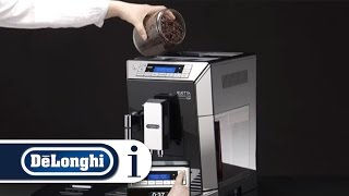 How to make coffee using beans with your DeLonghi Eletta Cappuccino ECAM 45760 Coffee Machine [upl. by Leanahtan876]