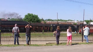 Train fanatics watch as ‘Queen of Steam’ rolls into Roanoke [upl. by Znarf531]