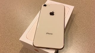 iPhone 8 Gold Unboxing amp First Impressions [upl. by Nire229]