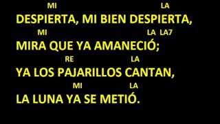 CANTOS PARA MISA  LAS MAÑANITAS A LA VIRGEN  LETRA Y ACORDES  DE GUADALUPE [upl. by Merriott]