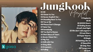 Jungkook 정국 of BTS Playlist solo and cover 2023 Updated [upl. by Liscomb]