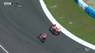 MotoGP Jerez 2018 Accidente Pedrosa Dovizioso Lorenzo [upl. by Renae309]