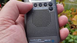 VHF Airband review performance HanRongDa HRD737 AM FM SW portable receiver [upl. by Enyamrahs998]