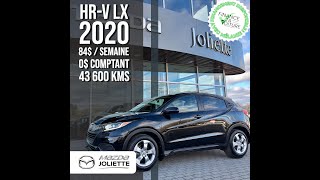 Honda HR V LX noir 2020 chez Mazda de Joliette1 [upl. by Yuma]