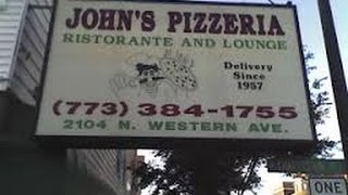 Johns Pizzeria 2104 N Western Ave Chicago Chicago [upl. by Crispen990]