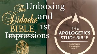 Unboxing and 1st Impressions of The Apologetics amp Didache Bibles [upl. by Irianat]