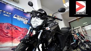 FZS Fi V20 BS4 2017 Matte Black Walkaround Review BikesDinos [upl. by Halden]