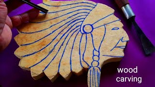 Wood carving  beginners tutorial  handicraft  UP wood art [upl. by Justicz]