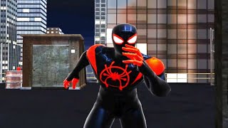 SpiderMan Into The SpiderVerse Suit Mod Vs Black CatPS4 Suit Mod in SpiderMan Web Of Shadows [upl. by Aidnyl]