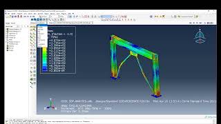 ABAQUS tutorial  Steel braced frame modeling and analysis under the cyclic loading [upl. by Naegem]