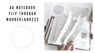 WONDERLAND222 A6 NOTEBOOK FLIP THROUGH [upl. by Ociredef927]